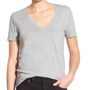 Madewell Gray Short Sleeve Pocket Tee